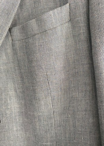 Gri Düğmeli Erkek Ofis Takım Ceketi - Görsel 2