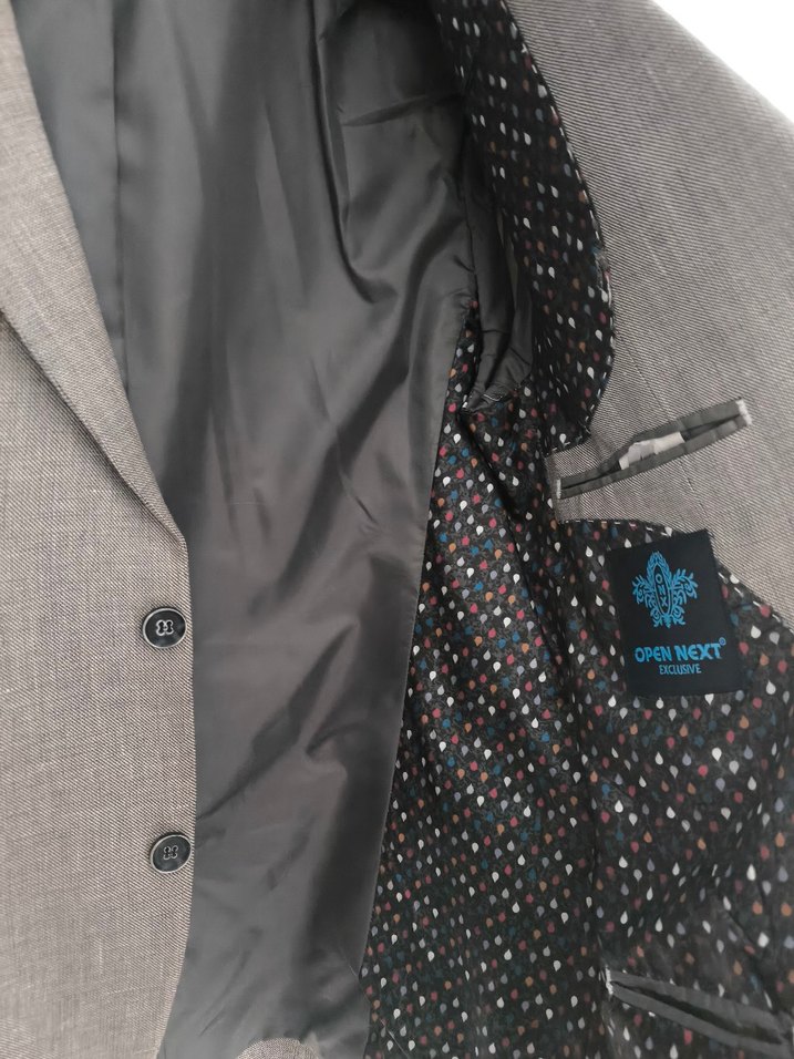 Gri Düğmeli Erkek Ofis Takım Ceketi - Görsel 3