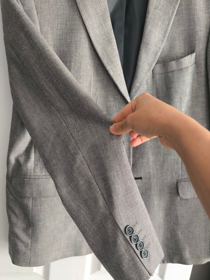 Gri Düğmeli Erkek Ofis Takım Ceketi - Görsel 5