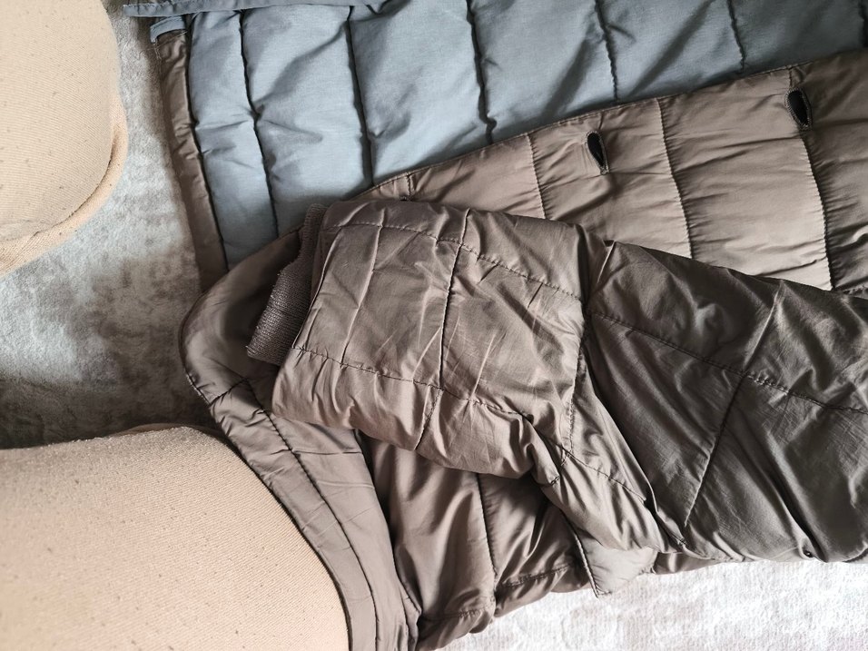 Düğmeli Midi Erkek Bej Keten Mont - Görsel 5