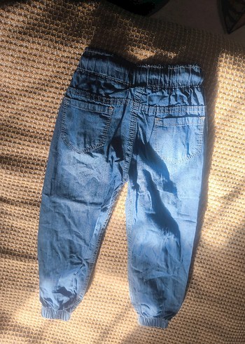 cocukMavi Elastik Bel Rahat Kesim Denim Pantolon - Görsel 3