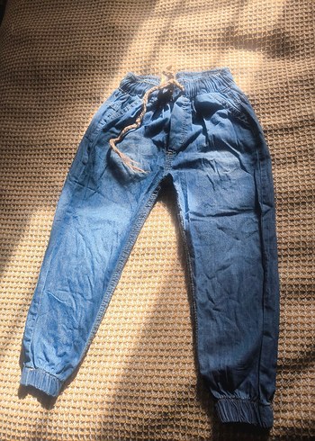 cocukMavi Elastik Bel Rahat Kesim Denim Pantolon - Görsel 2