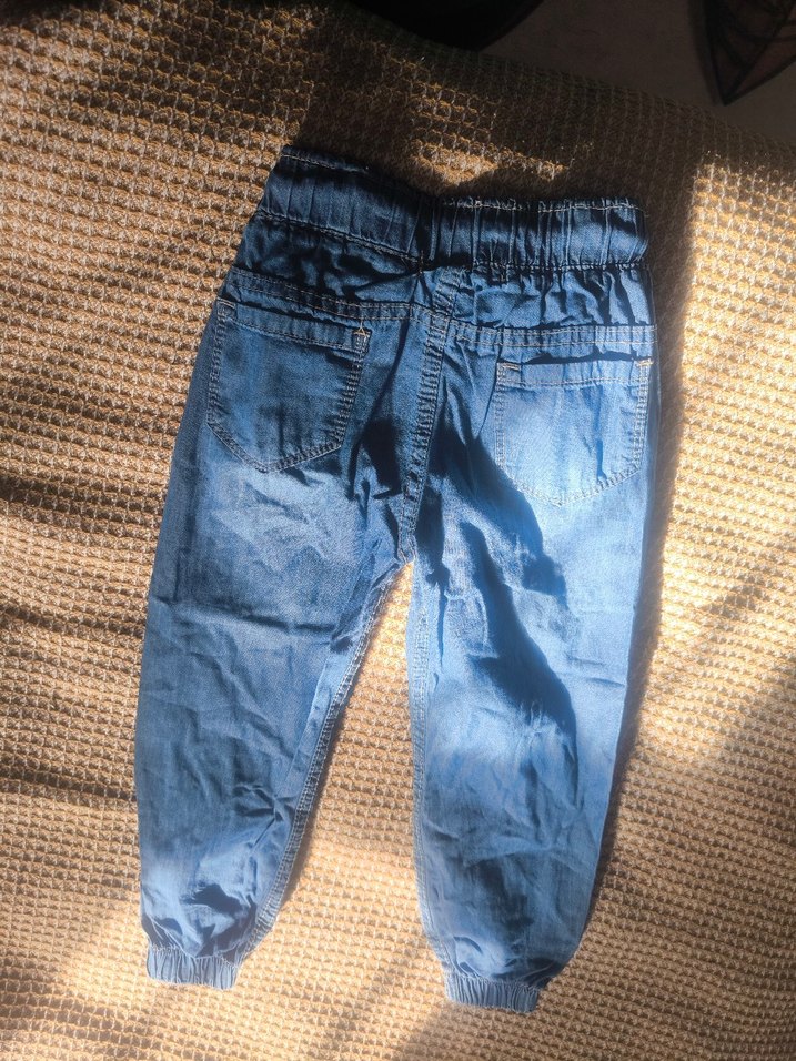 cocukMavi Elastik Bel Rahat Kesim Denim Pantolon - Görsel 3