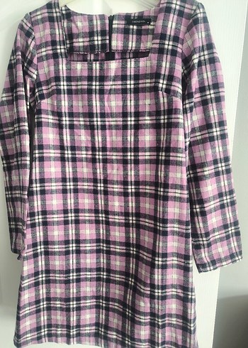 Mor Kareli Uzun Kollu Kadın Tunik - Görsel 3