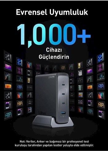 Anker Prime 749 240W 4 Port Gan USB Şarj Cihazı Gri - Görsel 9