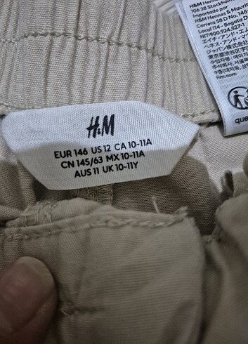 9 Yaş Beden 9-10 yaş H&M kargo pantolon