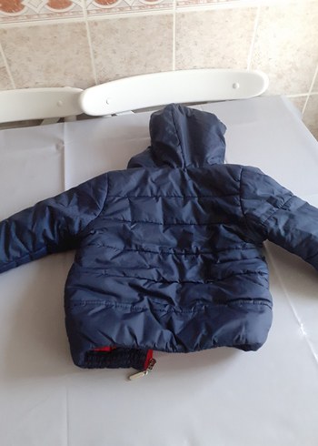 Erkek Çocuk Lacivert Kapüşonlu Mont - Görsel 3