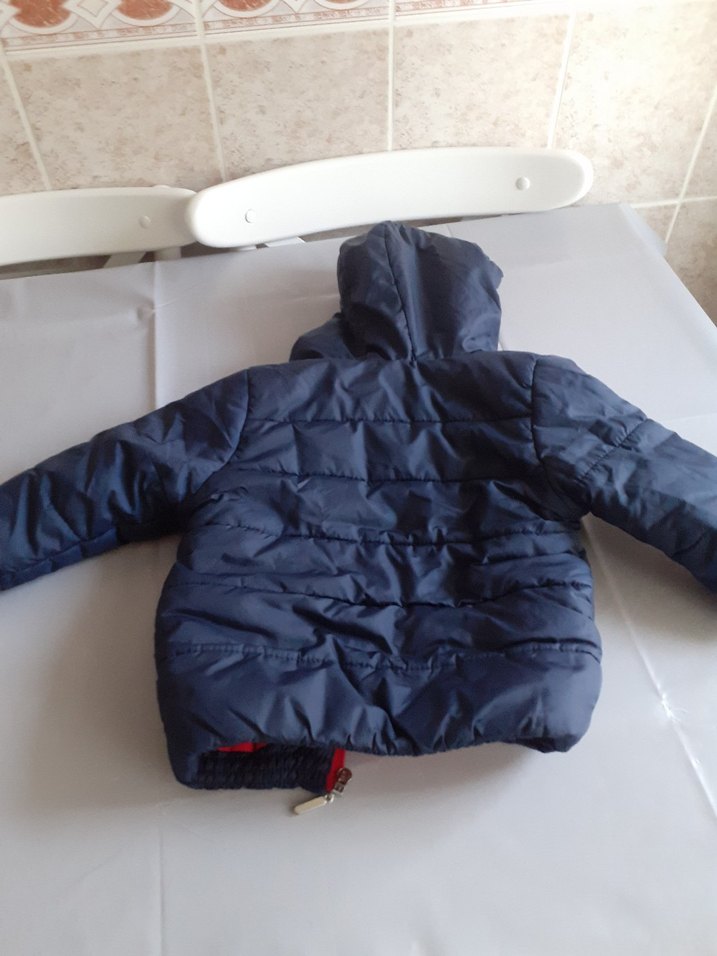 Erkek Çocuk Lacivert Kapüşonlu Mont - Görsel 3