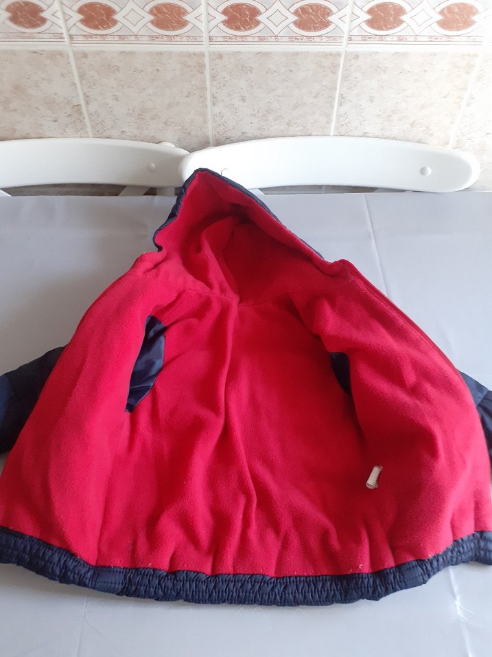 Erkek Çocuk Lacivert Kapüşonlu Mont - Görsel 2