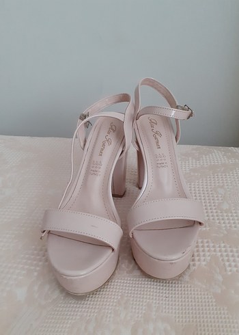 Diger Pastel Pembe Platform Topuklu Kadın Ayakkabı