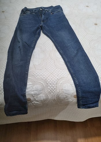 Düz Mavi Kadın Denim Pantolon - Görsel 3