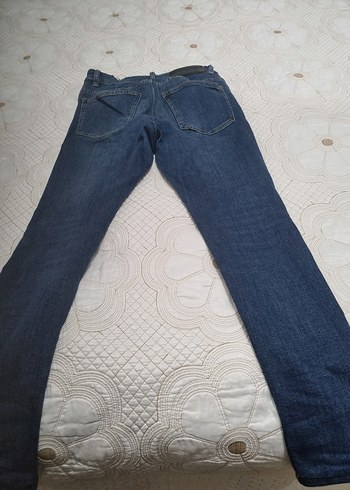 Düz Mavi Kadın Denim Pantolon - Görsel 2