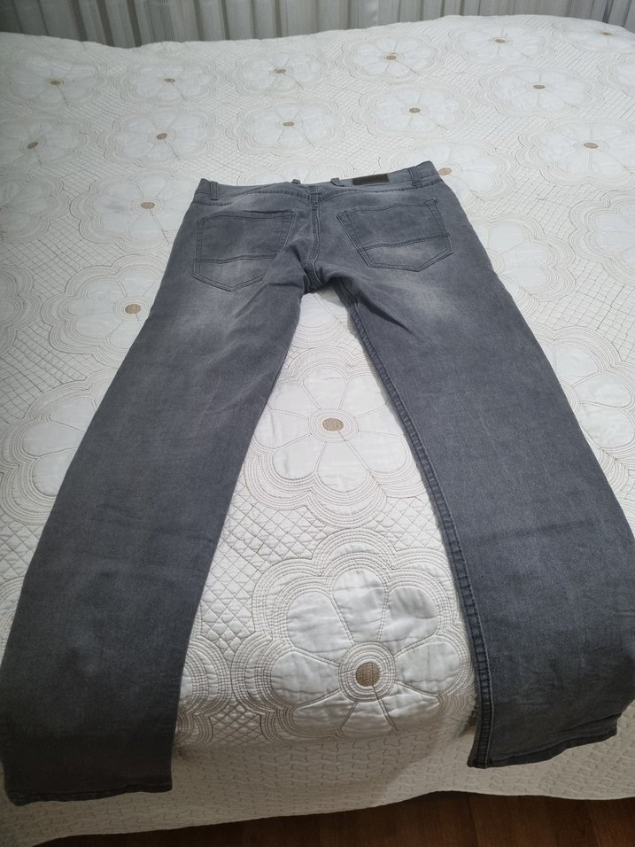 Gri Erkek Denim Pantolon Regular Fit - Görsel 2