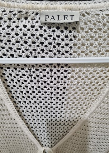 Örgü Beyaz V Yakalı Kadın Hırka - Görsel 3