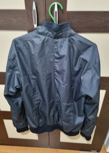 Erkek Mavi Fermuarlı Streetwear Ceket - Görsel 3