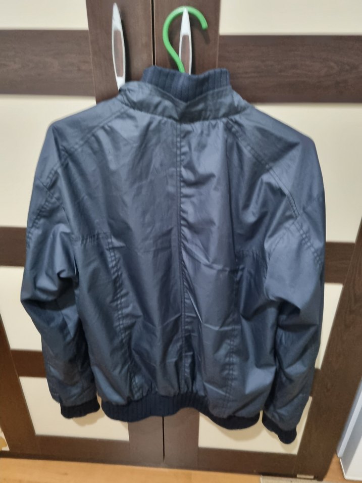 Erkek Mavi Fermuarlı Streetwear Ceket - Görsel 3