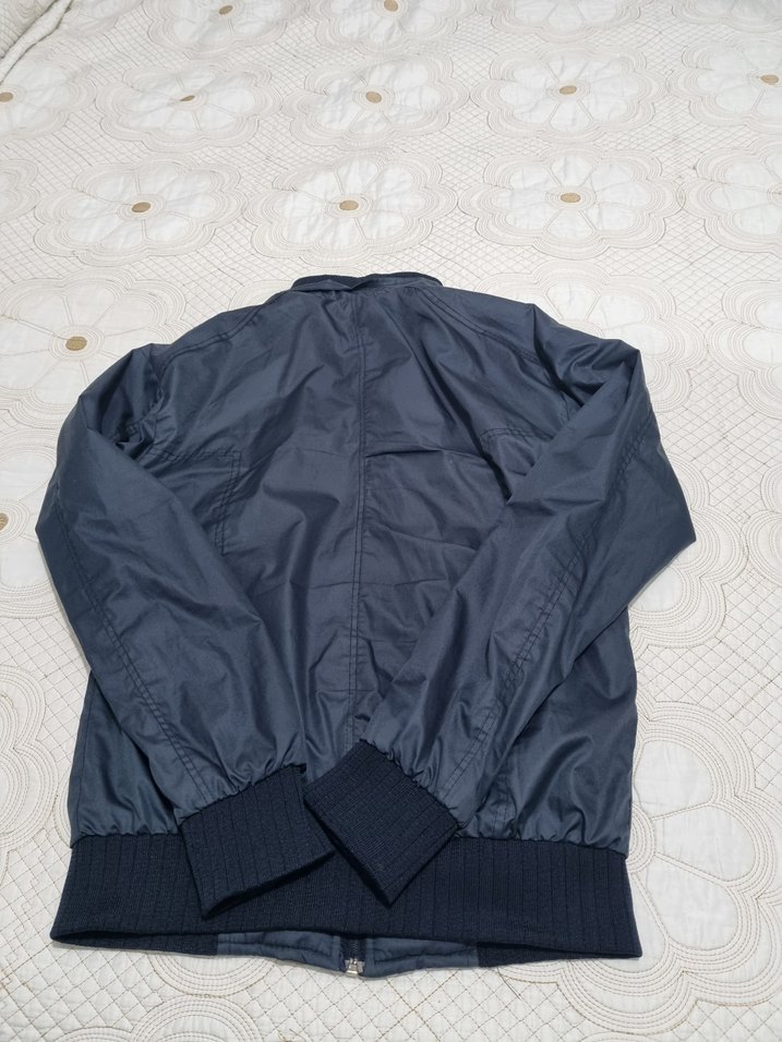 Erkek Mavi Fermuarlı Streetwear Ceket - Görsel 2