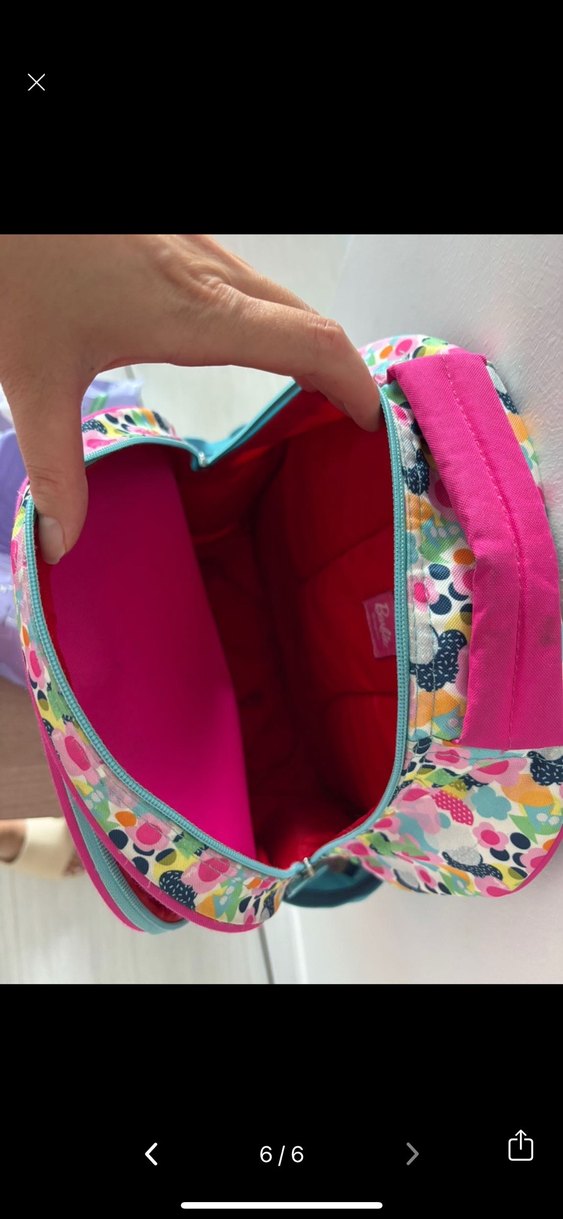 Barbie Temalı Renkli Pembe Çocuk Okul Çantası - Görsel 3