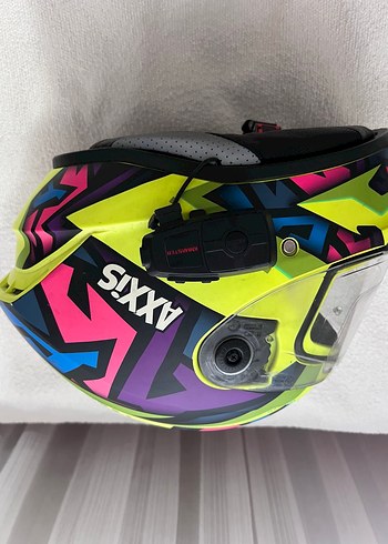 Renkli Axxis Biker Kaskı - Velcro Kapamalı - Görsel 4