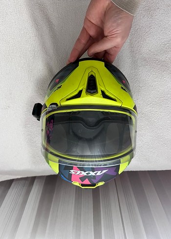 Renkli Axxis Biker Kaskı - Velcro Kapamalı - Görsel 5