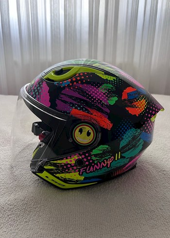 Çok Renkli Yılan Desenli LS2 Motosiklet Kaskı - Görsel 4