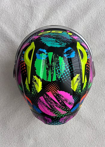 Çok Renkli Yılan Desenli LS2 Motosiklet Kaskı - Görsel 5