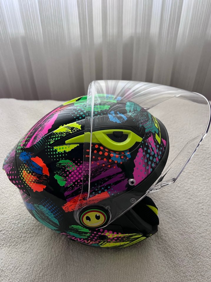 Çok Renkli Yılan Desenli LS2 Motosiklet Kaskı - Görsel 3