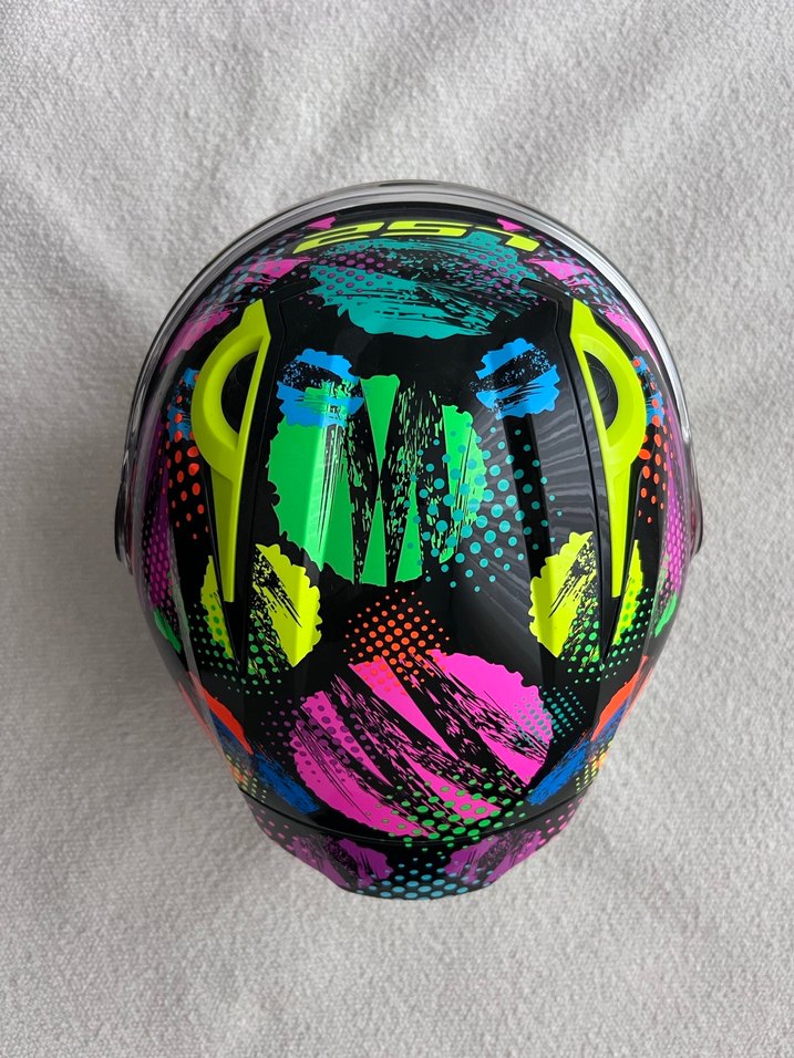 Çok Renkli Yılan Desenli LS2 Motosiklet Kaskı - Görsel 5