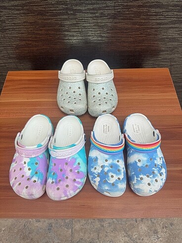 Temiz 3 Adet Çocuk Crocs Terlik 29-30 Nm