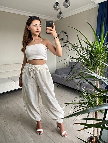 Müslin Kumaş Şalvar Model Pantolon