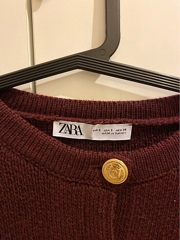 s Beden bordo Renk Zara hırka
