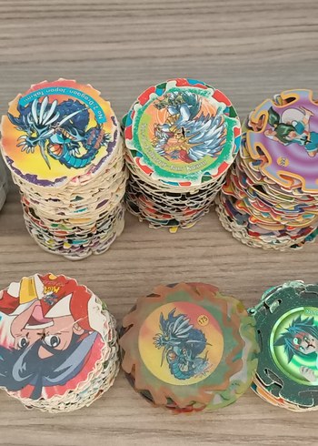 Beden beyblade yugioh digimon karışık tasolar ve ufo taso
