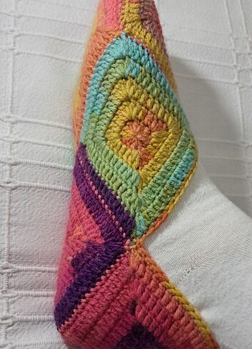 Tığ İşi Rengarenk Örme Patik Çifti  - Görsel 16