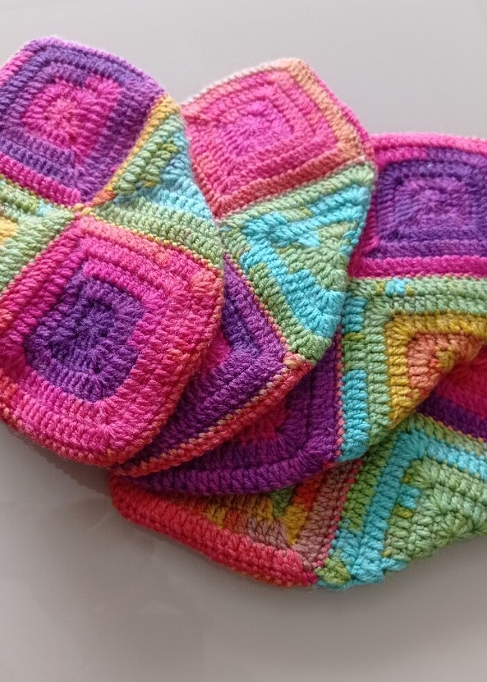 Tığ İşi Rengarenk Örme Patik Çifti  - Görsel 2