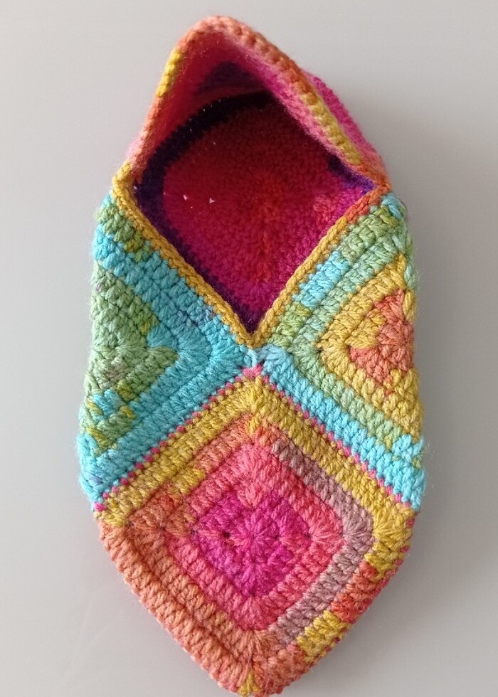 Tığ İşi Rengarenk Örme Patik Çifti  - Görsel 3