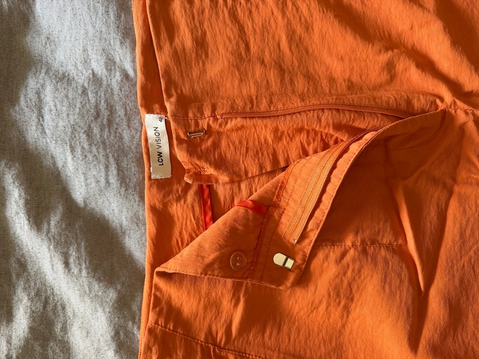 Turuncu Keten Şort - Görsel 3