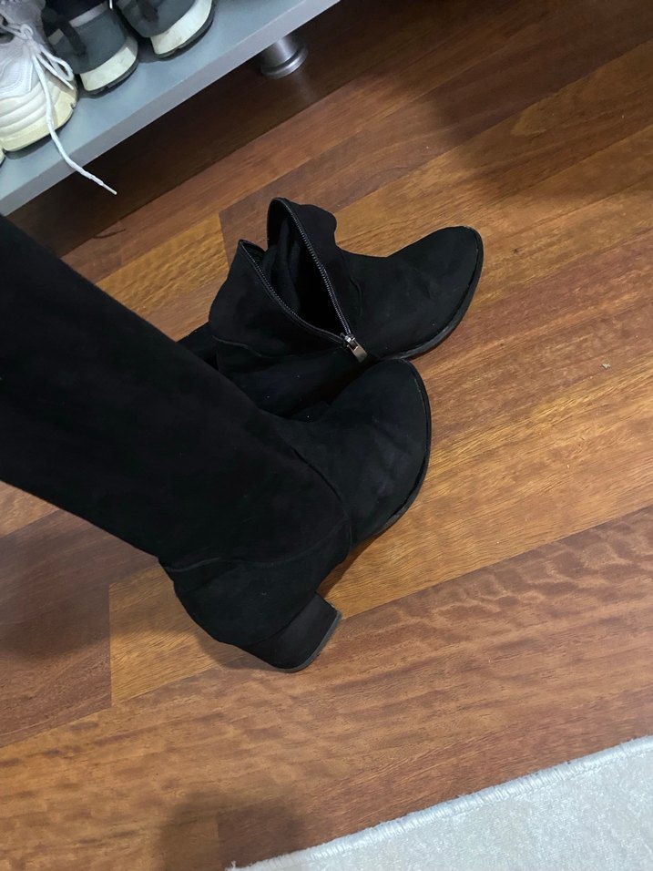 Süet uzun çizme - Görsel 2