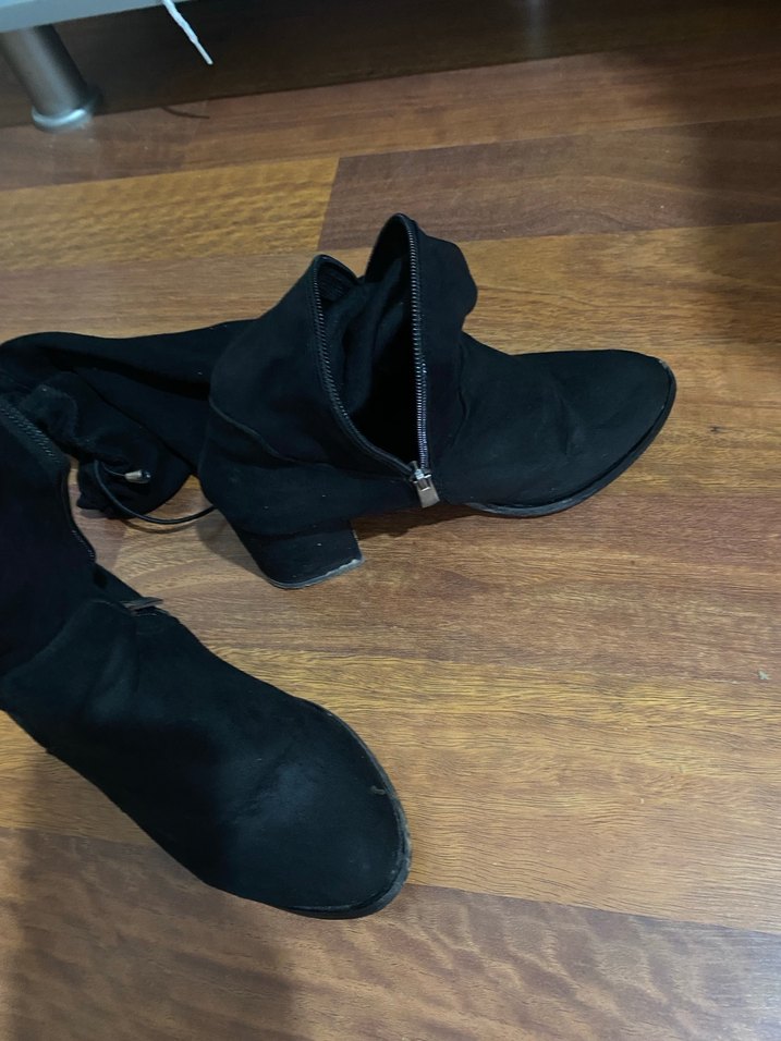 Süet uzun çizme - Görsel 3