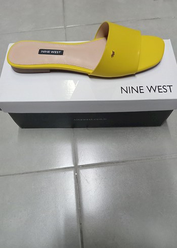 Nine West Sarı Kadın Terlik, Dolgu Topuklu
