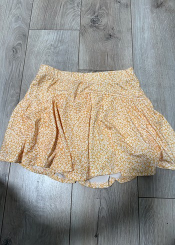 Sarı Mini Etek, Fırfırlı, Salaş Kesim - Görsel 2