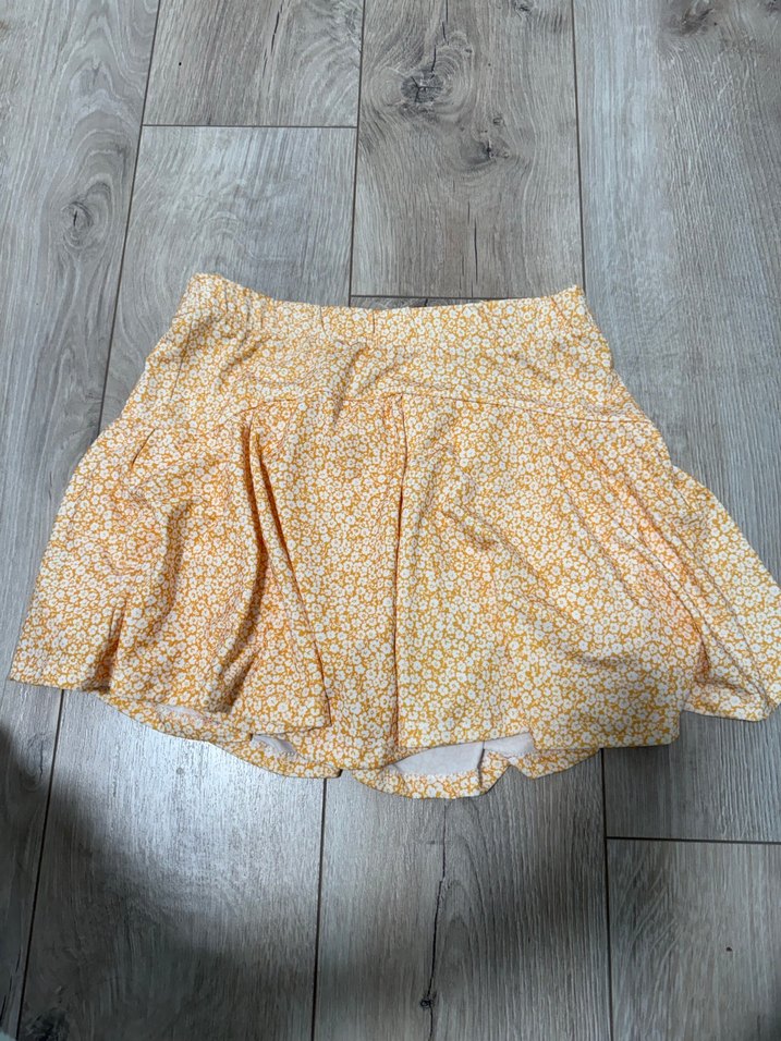 Sarı Mini Etek, Fırfırlı, Salaş Kesim - Görsel 2
