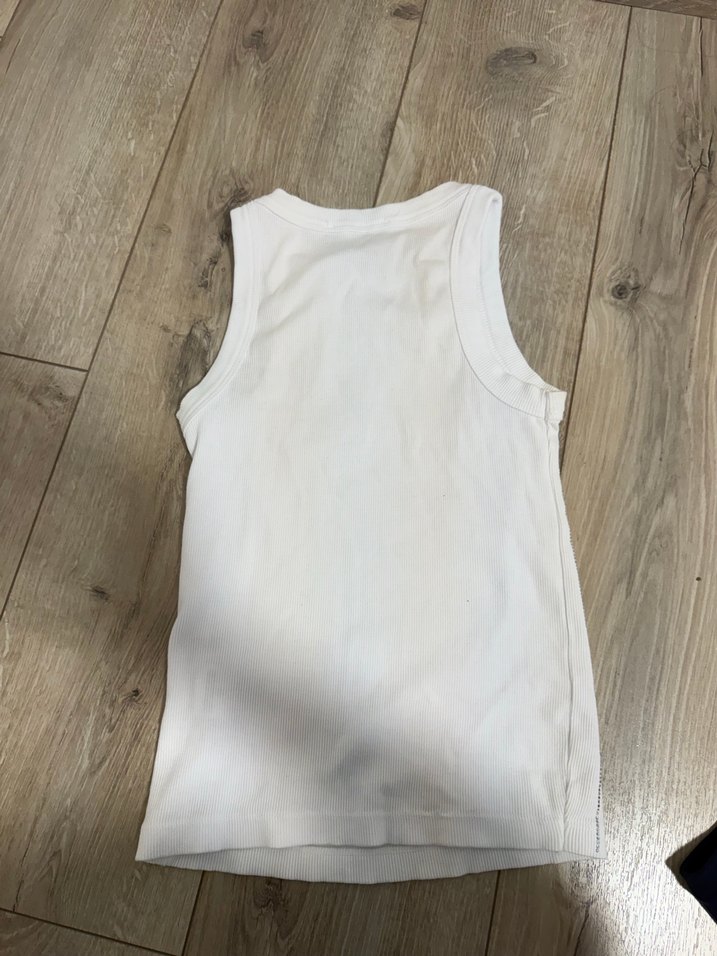 zara Beyaz Kadın Atlet, Yüksek Yakalı, İnce Fit taşlı - Görsel 2