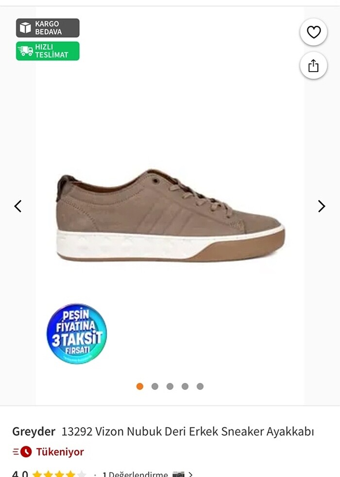 Sıfır Greyder Bej Sneaker - Görsel 5