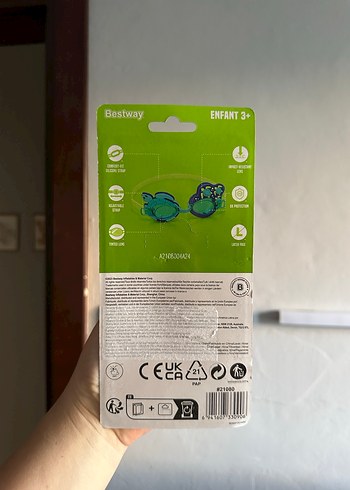 Kaplumbağa Desenli Yüzücü Gözlüğü - Görsel 3