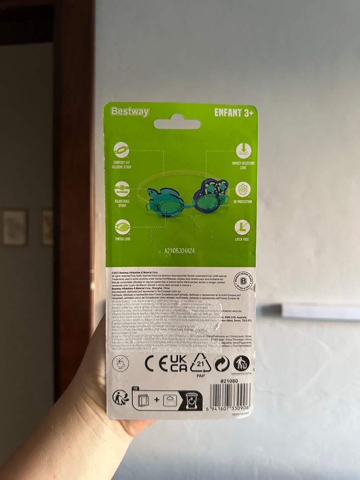 Kaplumbağa Desenli Yüzücü Gözlüğü - Görsel 3