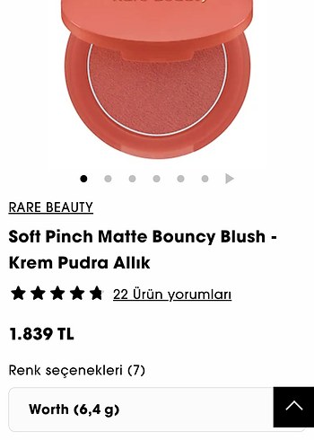 Beden Renk Rare beauty Soft Pinch Matte Bouncy Blush - Krem Pudra Allık