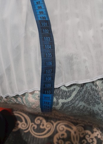 Uzun Kollu Mavi Piliseli Kadın Tunik - Görsel 3