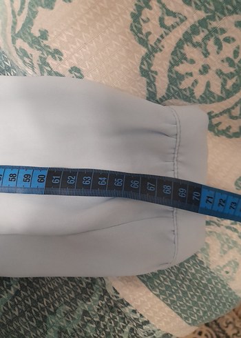 Uzun Kollu Mavi Piliseli Kadın Tunik - Görsel 4