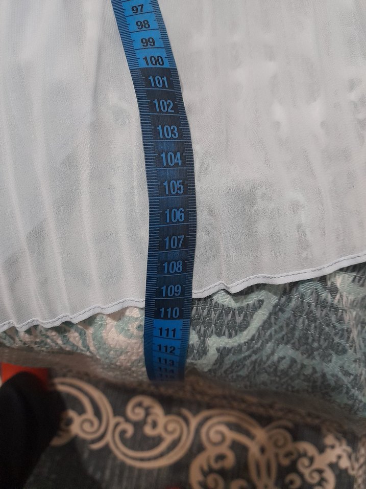 Uzun Kollu Mavi Piliseli Kadın Tunik - Görsel 3