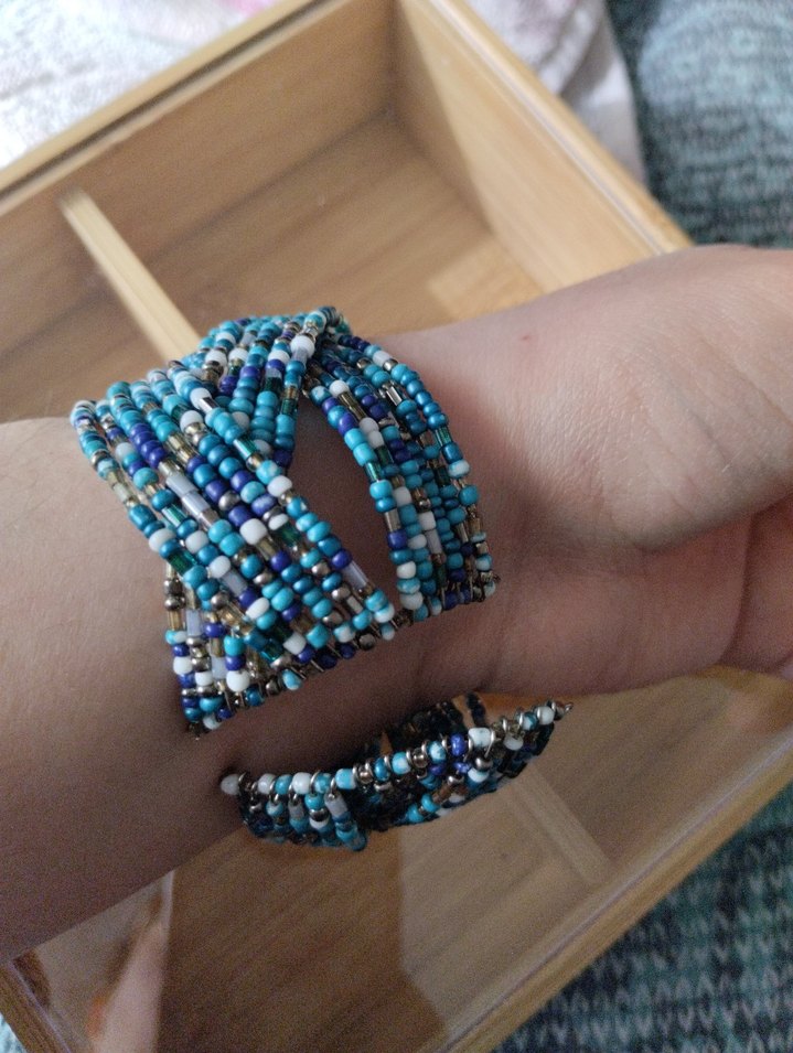 Bohem Çoklu Boncuklu Turkuaz Bileklik - Görsel 2